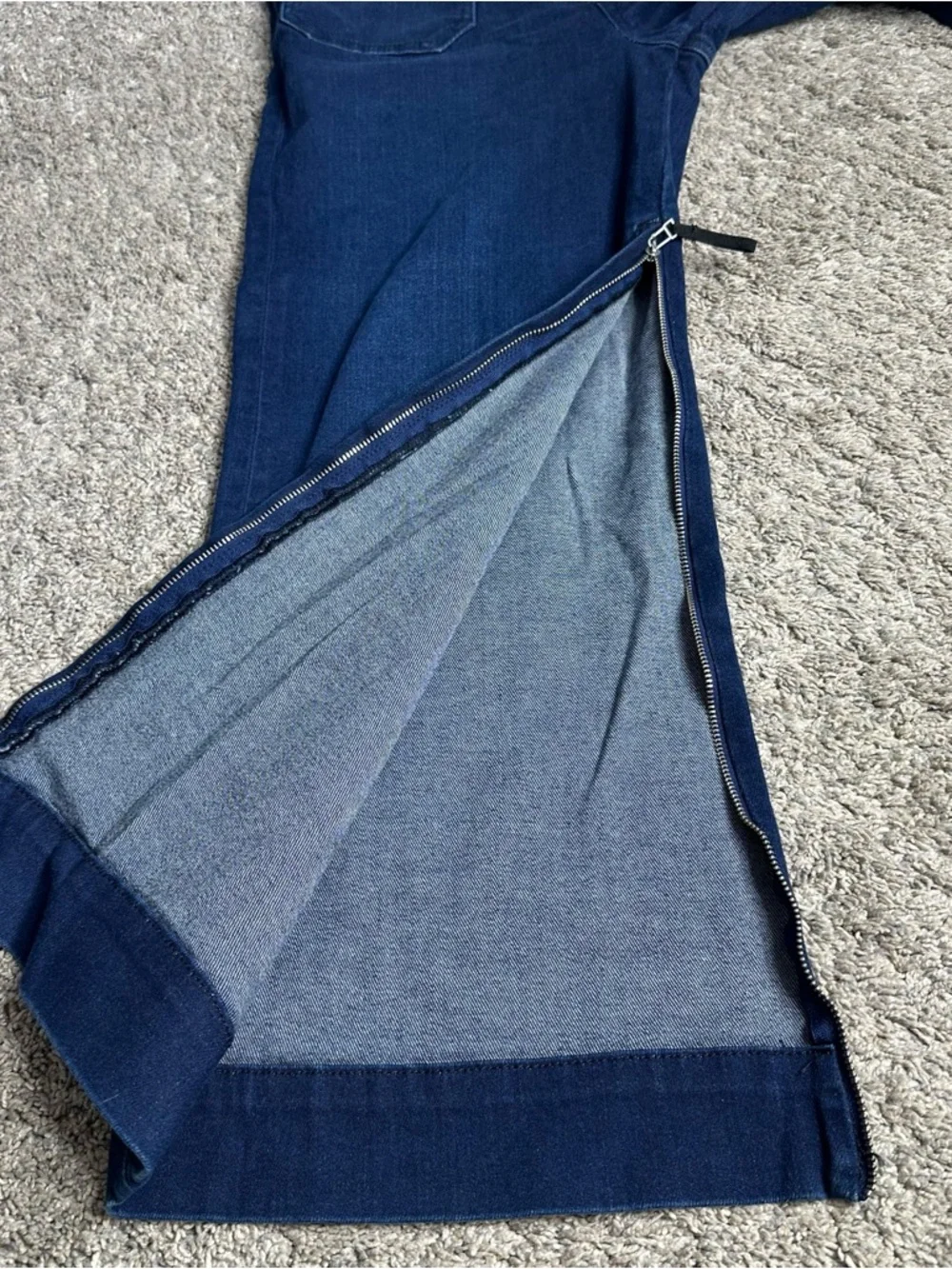 Maeve The Colette Crop High-Rise Wide-Leg Stretch Jeans 28 6 Dark zipper sides - Picture 13 of 13